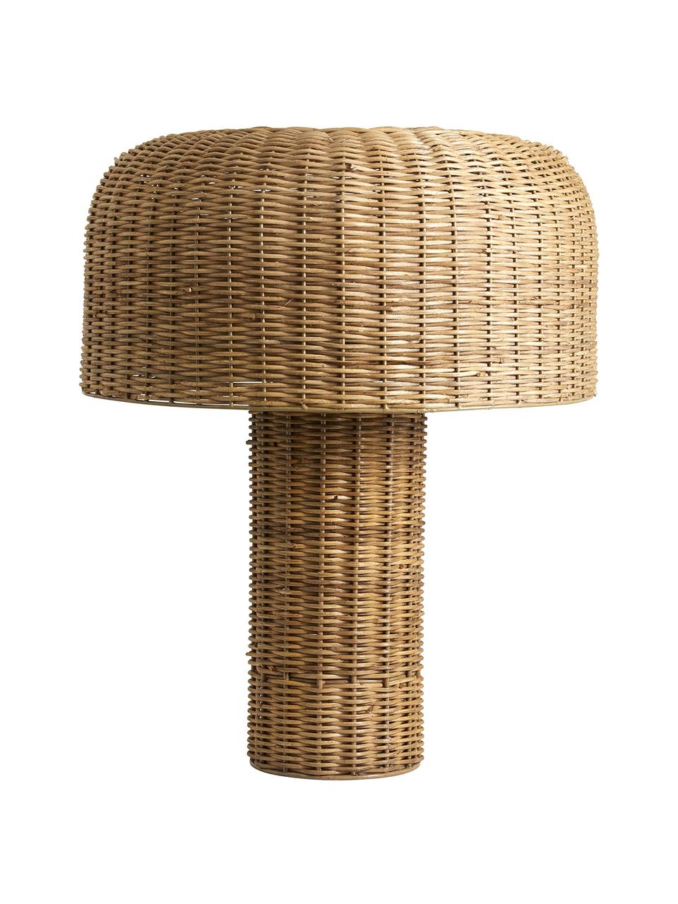 Tafellamp Atum van rotan, Lampenkap: rotan, Lampvoet: rotan, Bruin, Ø 40 x H 50 cm
