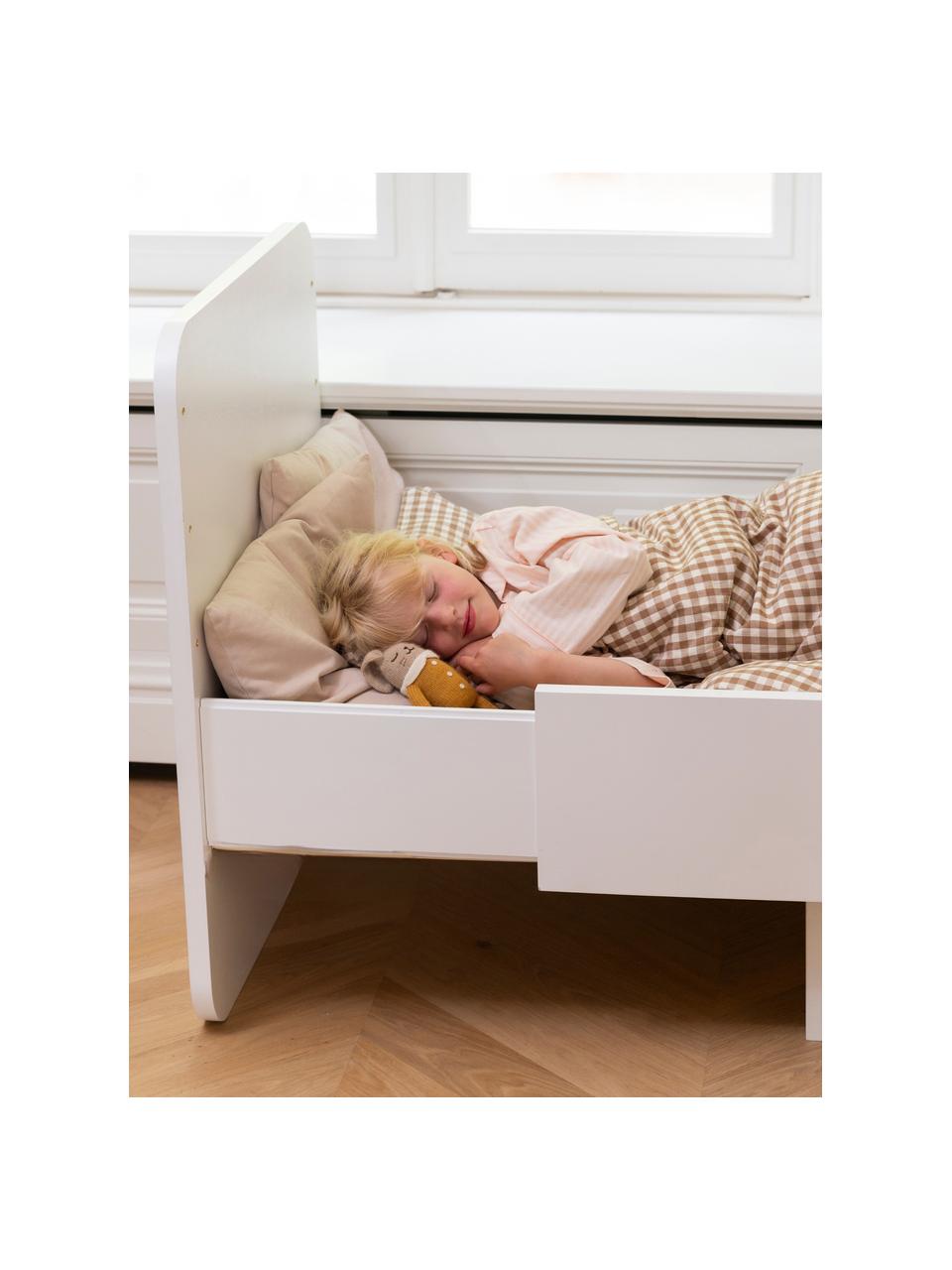 Babybett Form mit Erweiterung zum Kinderbett, 70 x 120/160 cm, Birkenholzfurnier

Dieses Produkt wird aus nachhaltig gewonnenem, FSC®-zertifiziertem Holz gefertigt., Weiß, B 70 x L 120/160 cm