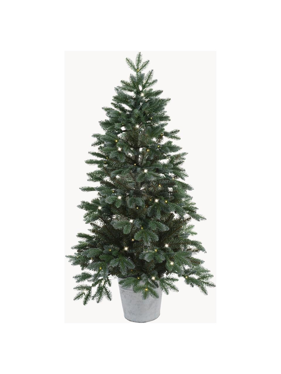 Albero di Natale a LED artificiale Trondheim, alt. 90 cm, Plastica (PVC), Verde scuro, Ø 55 x Alt. 90 cm