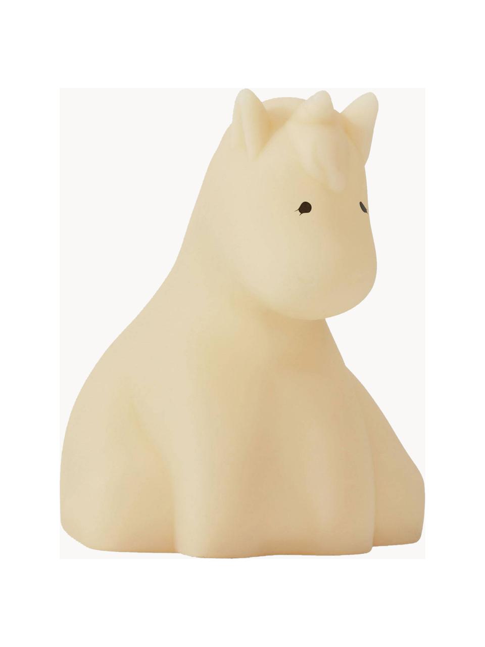 Lampada notturna portatile a LED con porta USB Unicorn, Lampada: silicone, Beige chiaro, Larg. 10 x Alt. 13 cm