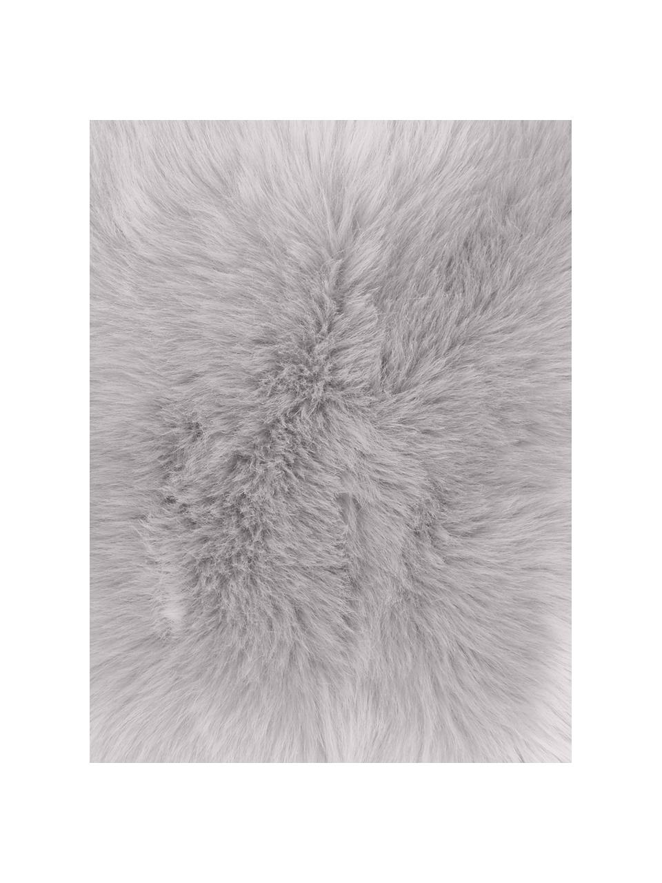 Poszewka na poduszkę ze sztucznego futra Mathilde, proste włosie, Jasny szary, S 30 x D 50 cm