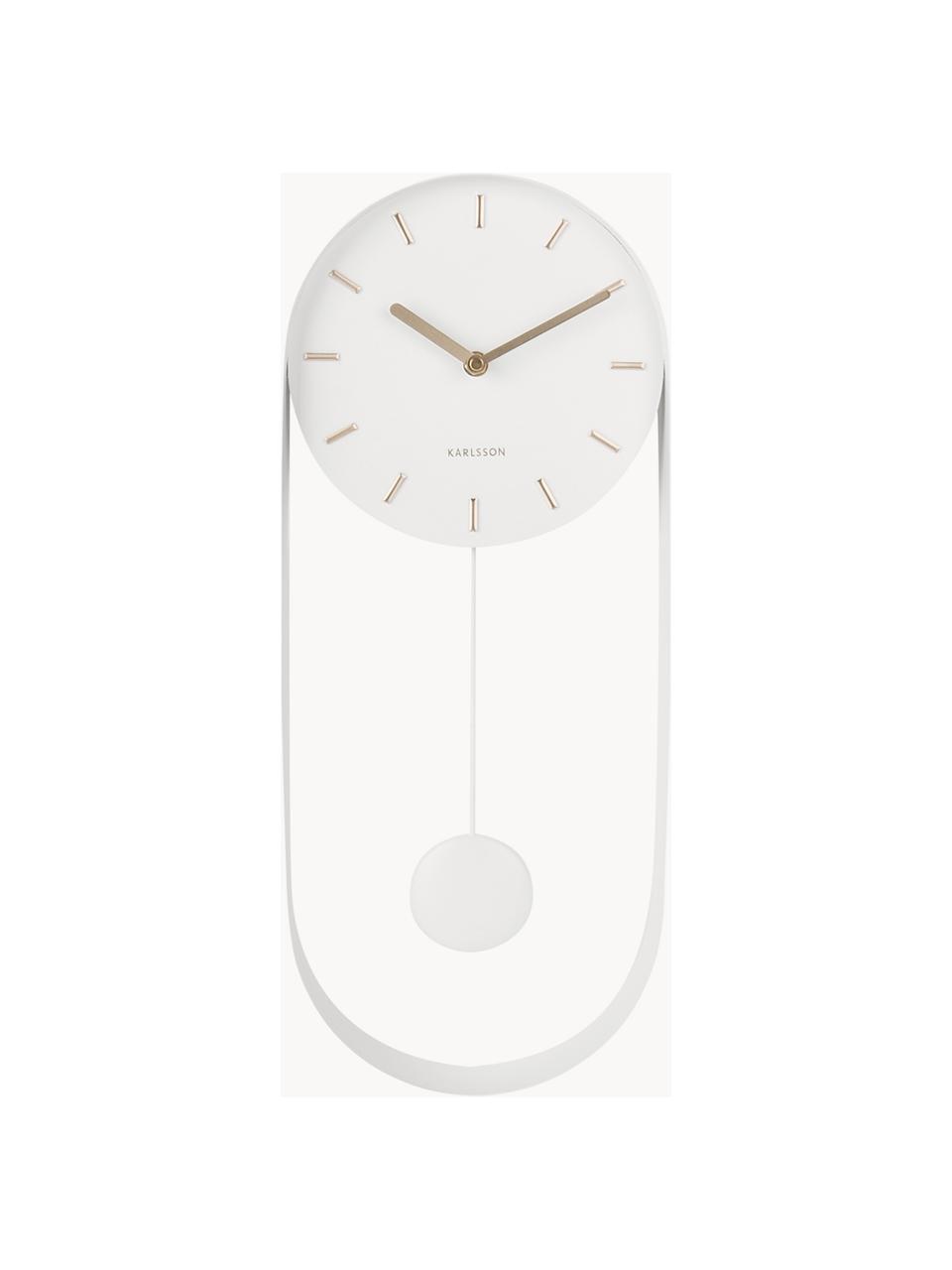 Reloj de pared Charm, Acero pintado, Blanco, An 20 x Al 50 cm