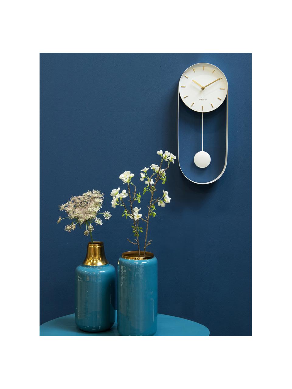 Reloj de pared Charm, Acero pintado, Blanco, An 20 x Al 50 cm