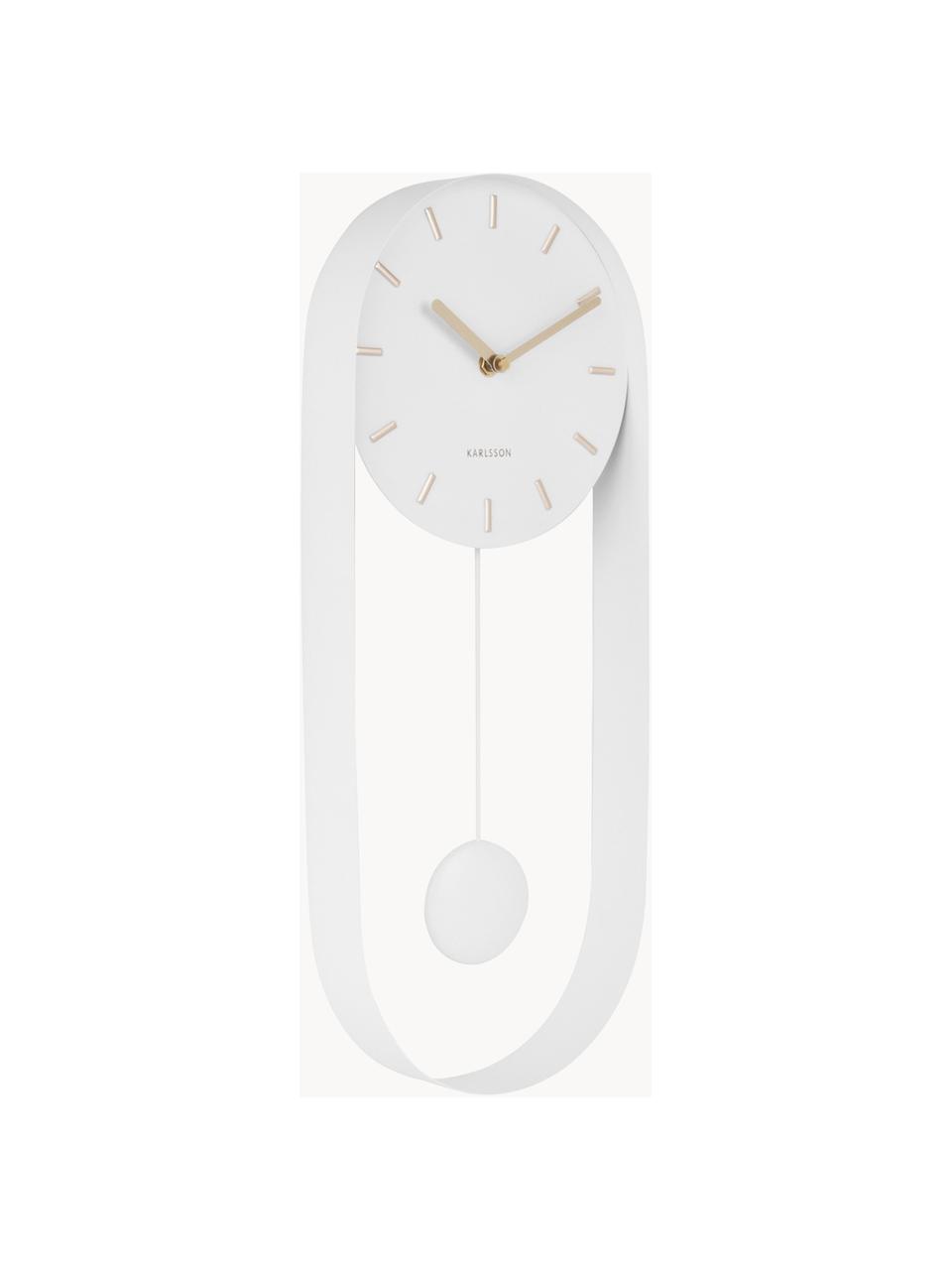 Orologio da parete Charm, Acciaio laccato, Bianco, L 20 x A 50 cm