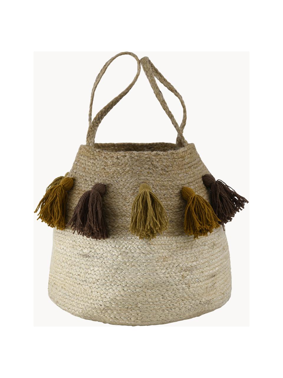 Cesta de yute Shara, Cesta: 100% yute, Beige, Ø 37 x Al 33 cm