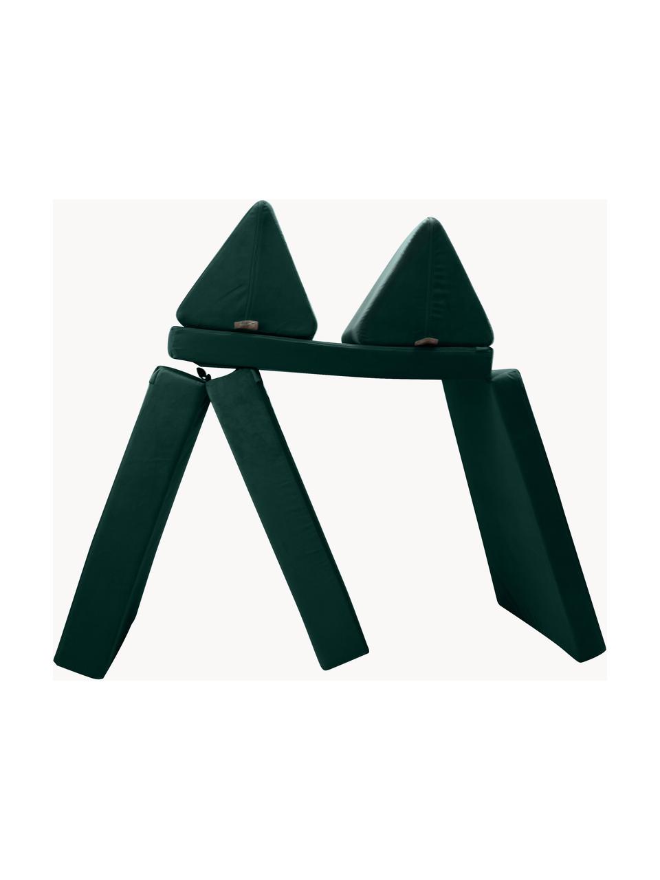 Canapé de jeu modulaire en velours Arktis, Velours vert foncé, larg. 168 x prof. 84 cm