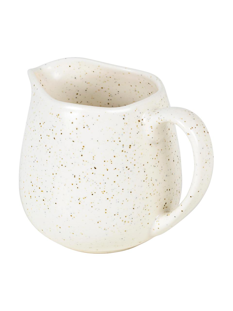 Handgemachtes Milchkännchen Nordic Vanilla, 300 ml, Steingut, Cremeweiß, gesprenkelt, 300 ml