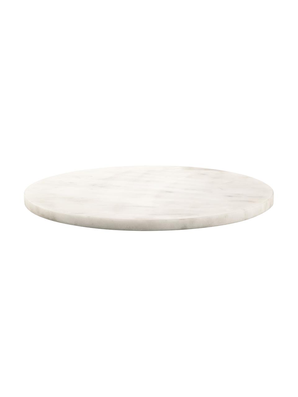 Marmor-Servierplatte Minu, Ø 30 cm, Marmor, Weißer Marmor, Ø 30 cm