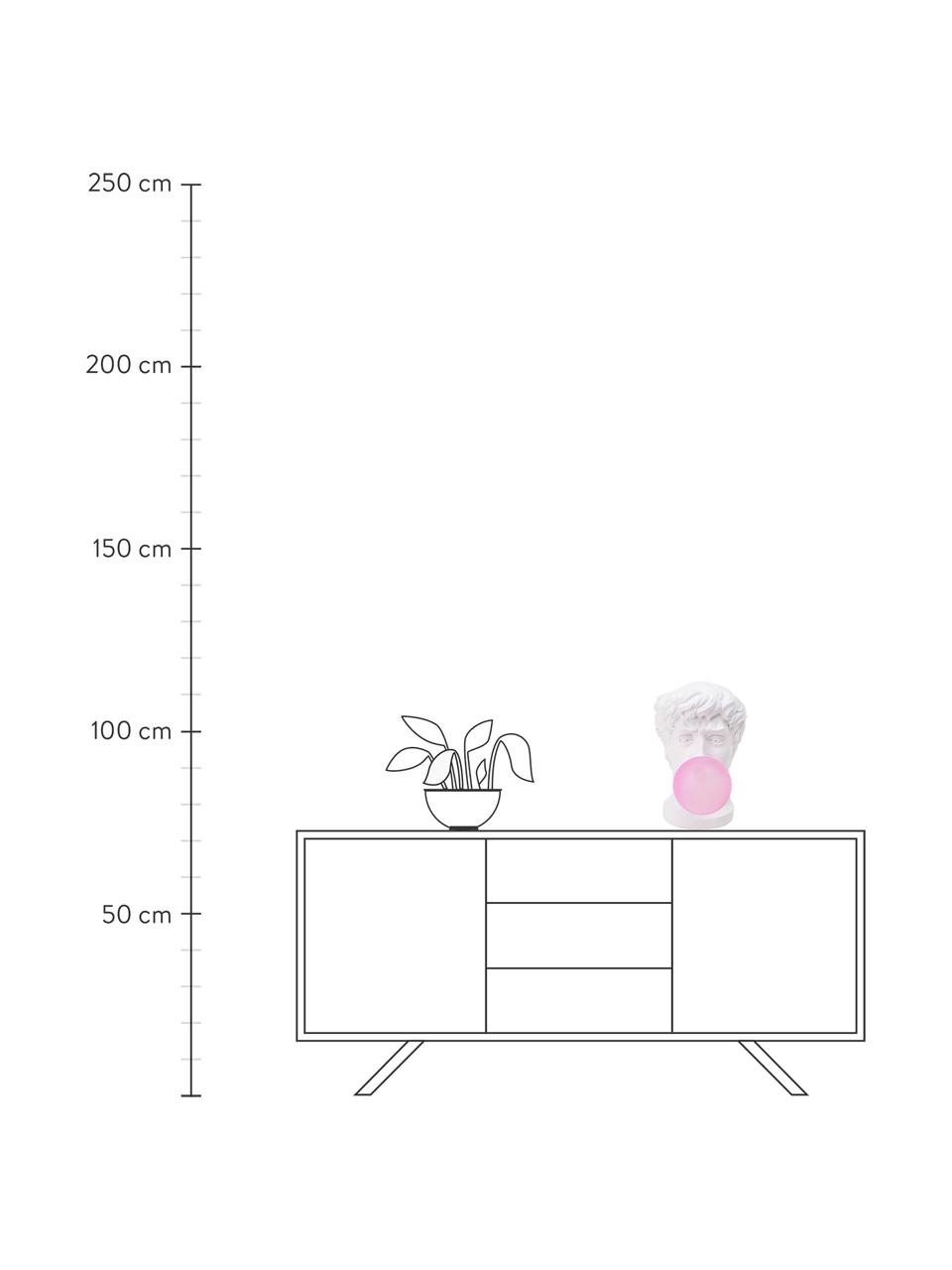 Design Tischlampe Wonder Times, Lampenschirm: Glas, Weiß, Rosa, B 13 x H 41 cm