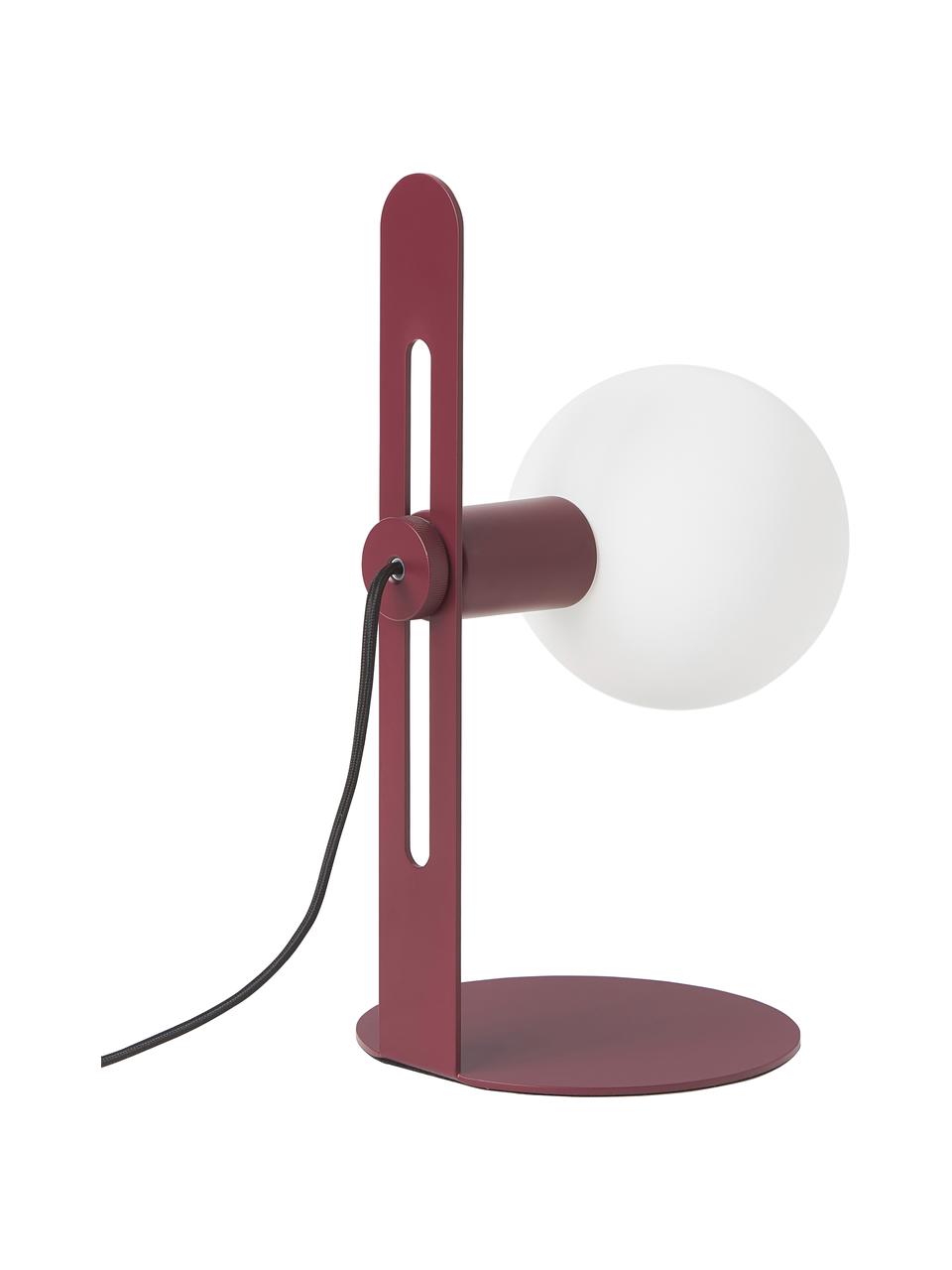 Malá stolní lampa Fely, Tmavě červená, Ø 14 cm, V 35 cm