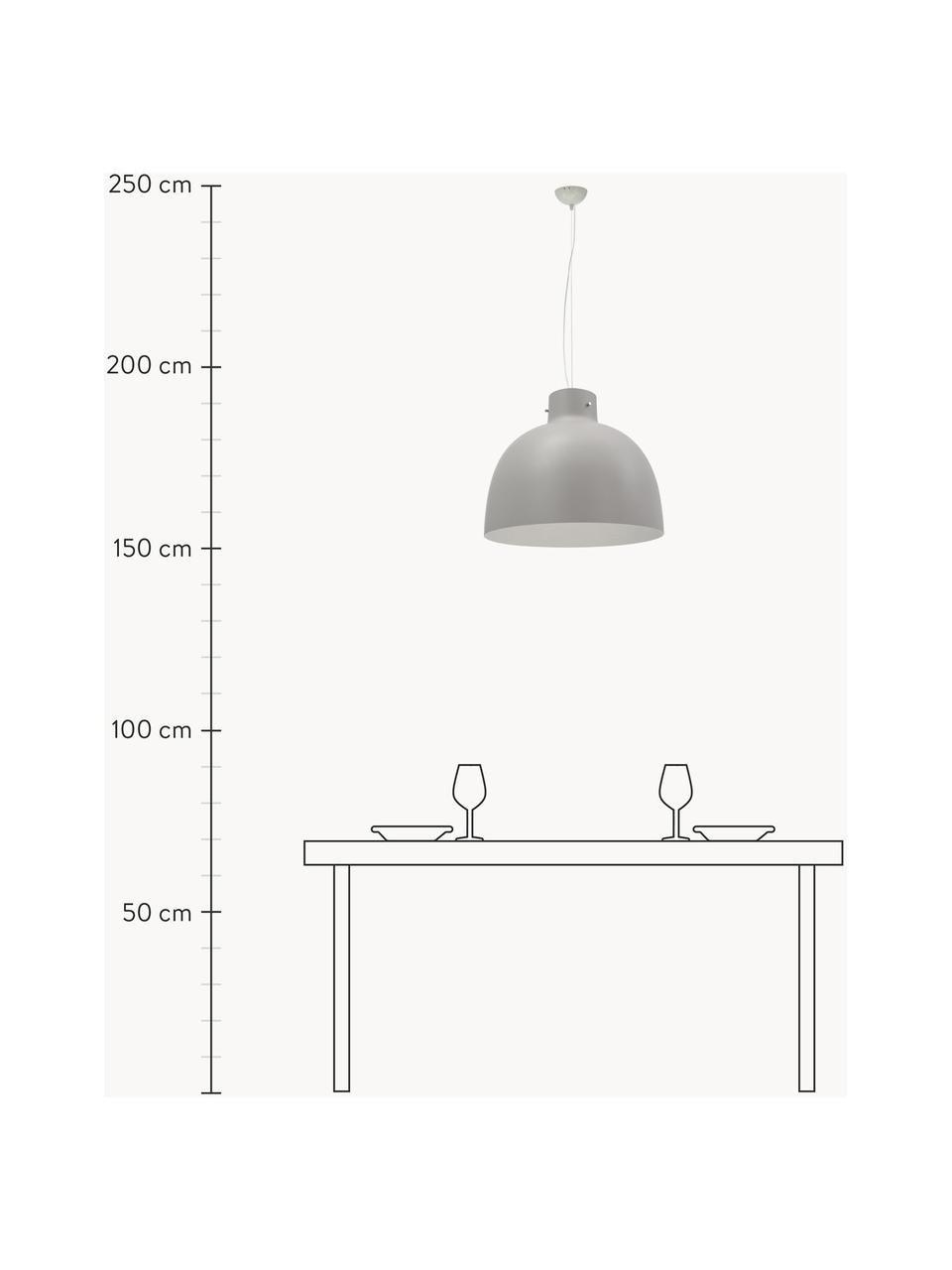 Grote hanglamp Bellissima, Kunststof, Grijs, Ø 50 x H 41 cm