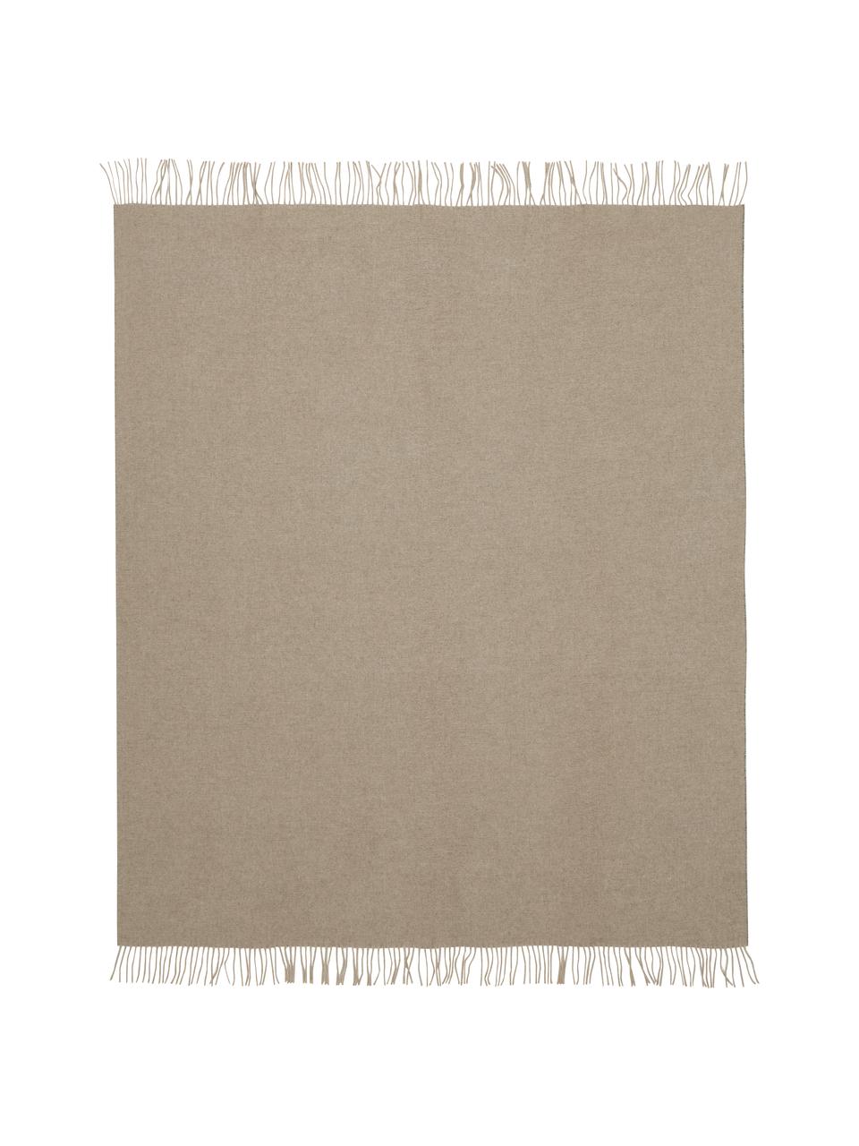 Kaschmir-Plaid Liliana in Creme/Beige, 80% Wolle, 20% Kaschmir, Beige, Creme, 130 x 170 cm