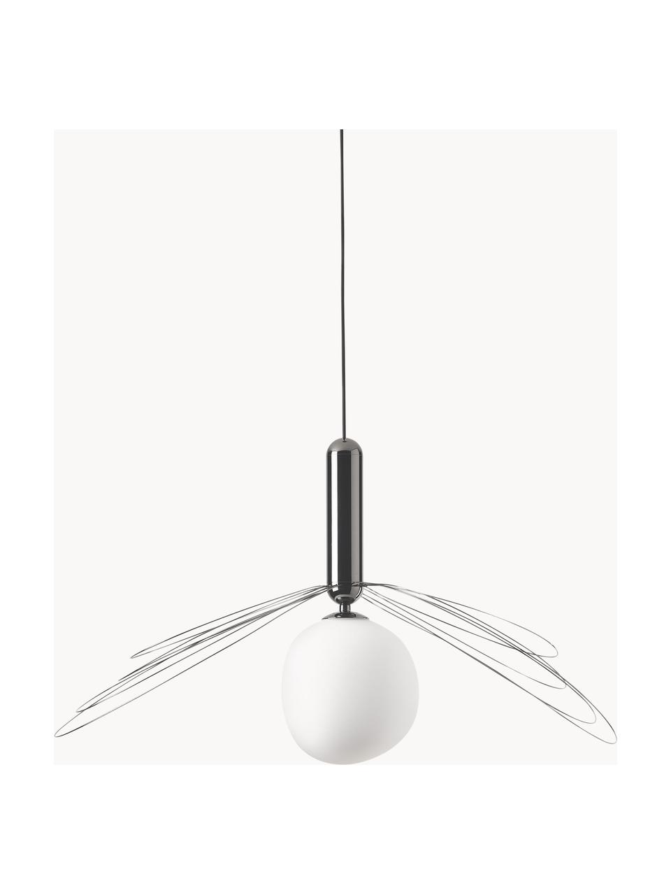 Grande suspension Dela, Blanc, noir, Ø 21 x haut. 26 cm