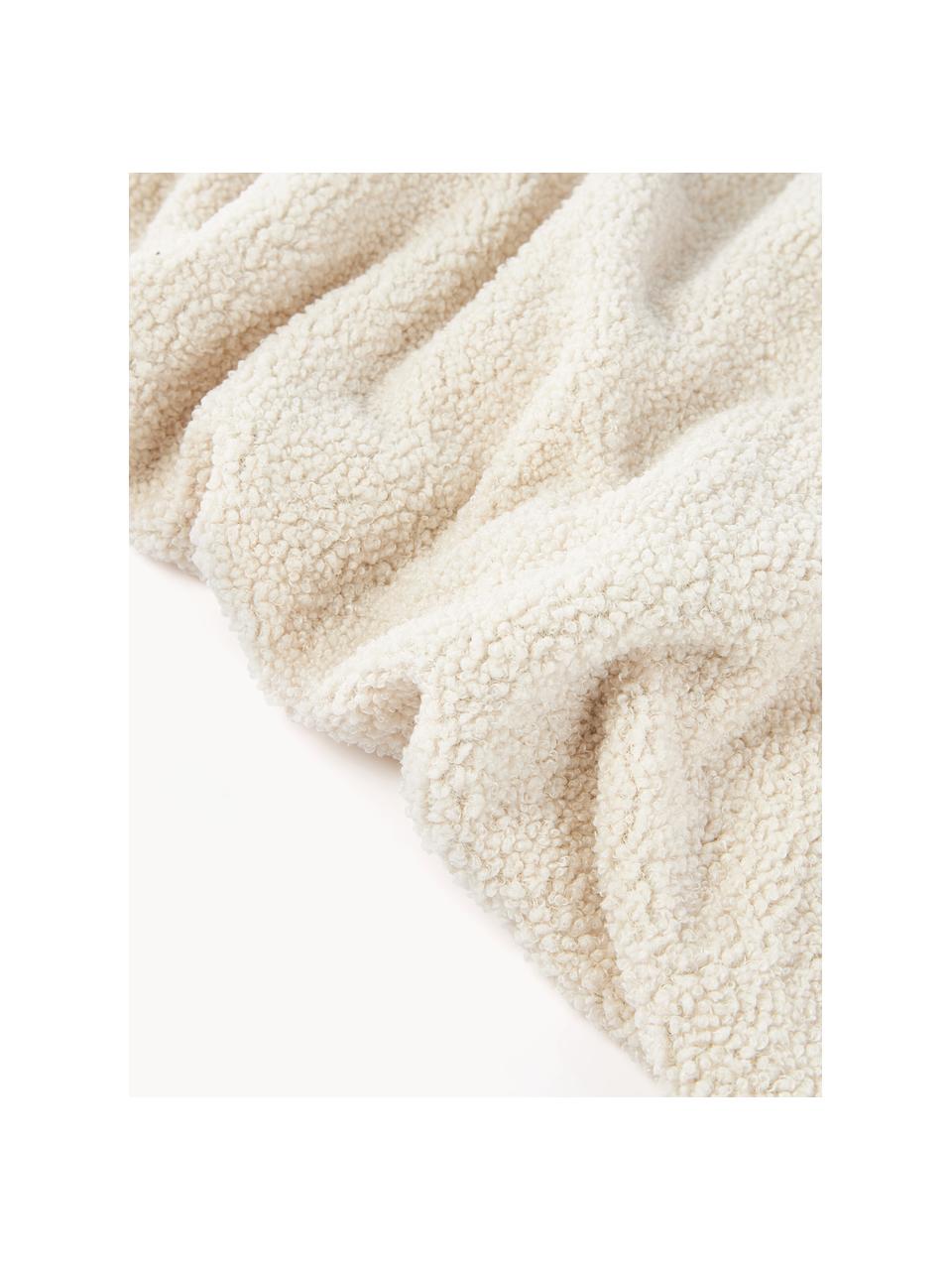 Menčestrová deka Kylen, Lomená biela, krémovobiela, Š 140 x D 190 cm