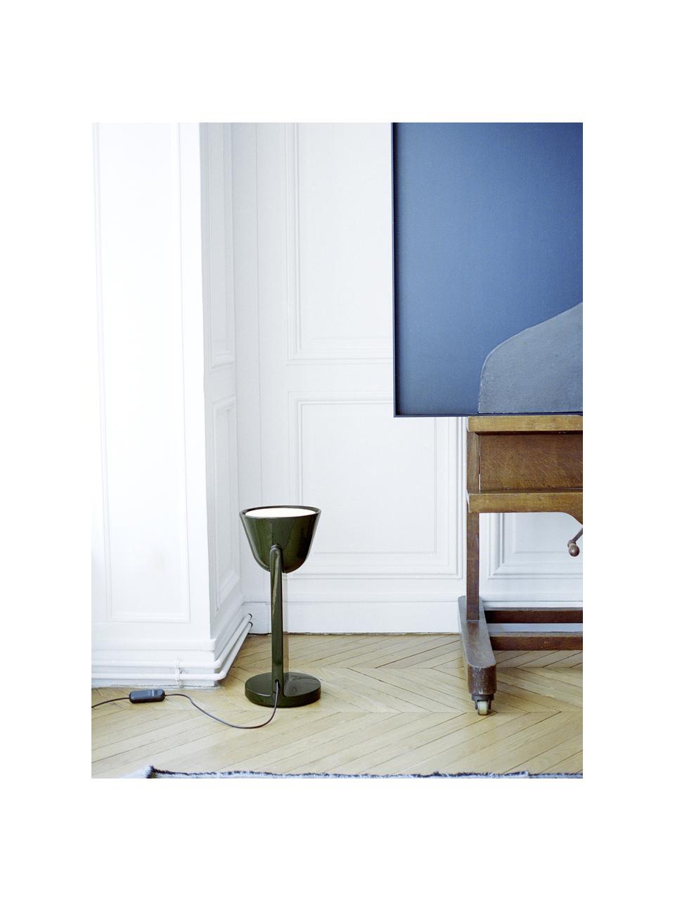 Ręcznie wykonana lampa stołowa Ceramique Up, Ceramika, Ciemny zielony, Ø 22 x 50 cm
