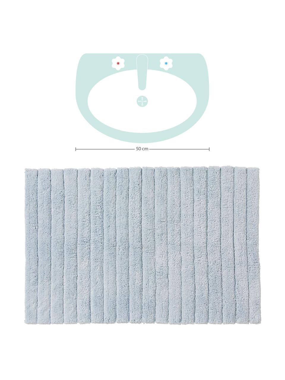 Tapis de bain moelleux bleu clair Board, Bleu ciel