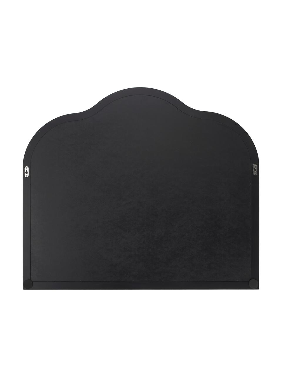 Specchio da parete barocco Muriel, Cornice: legno massiccio rivestito, Retro: pannello di fibra a media, Superficie dello specchio: lastra di vetro, Argentato, Larg. 90 x Alt. 77 cm