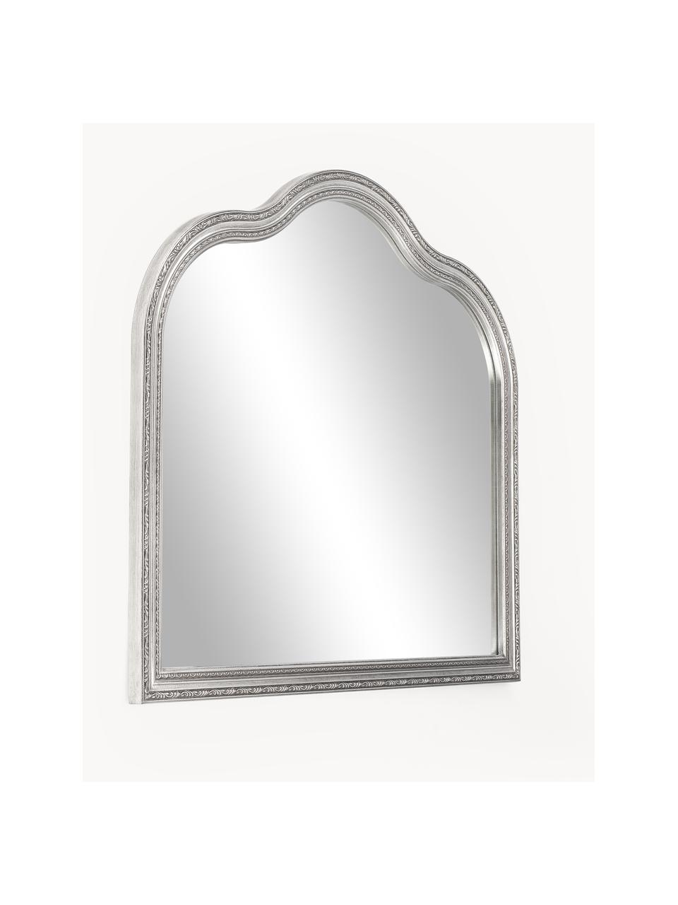 Barokní nástěnné zrcadlo Muriel, Stříbrná, Š 90 cm, V 77 cm