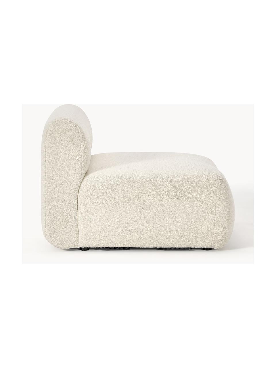 Módulo central de borreguillo sofá Sofia, Tapizado: borreguillo (100% polipro, Estructura: madera de abeto con certi, Patas: plástico El material util, Borreguillo Off White, An 87 x F 103 cm