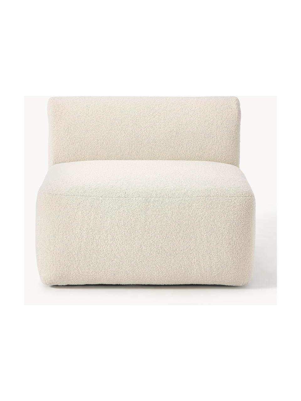 Módulo central de borreguillo sofá Sofia, Tapizado: borreguillo (100% polipro, Estructura: madera de abeto con certi, Patas: plástico El material util, Borreguillo Off White, An 87 x F 103 cm