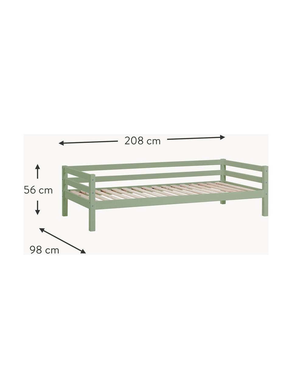 Detská posteľ Eco Dream, 90 x 200 cm, Masívne borovicové drevo, s FSC certifikátom, vrstvené drevo, Borovicové drevo, šalviová lakované, Š 90 x D 200 cm