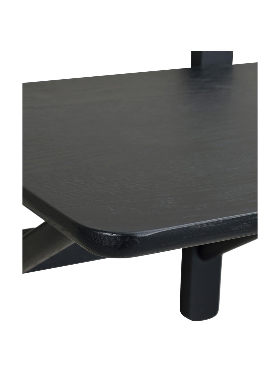 Table de chevet murale bois de chêne Camrose, Noir, larg. 40 x haut. 35 cm