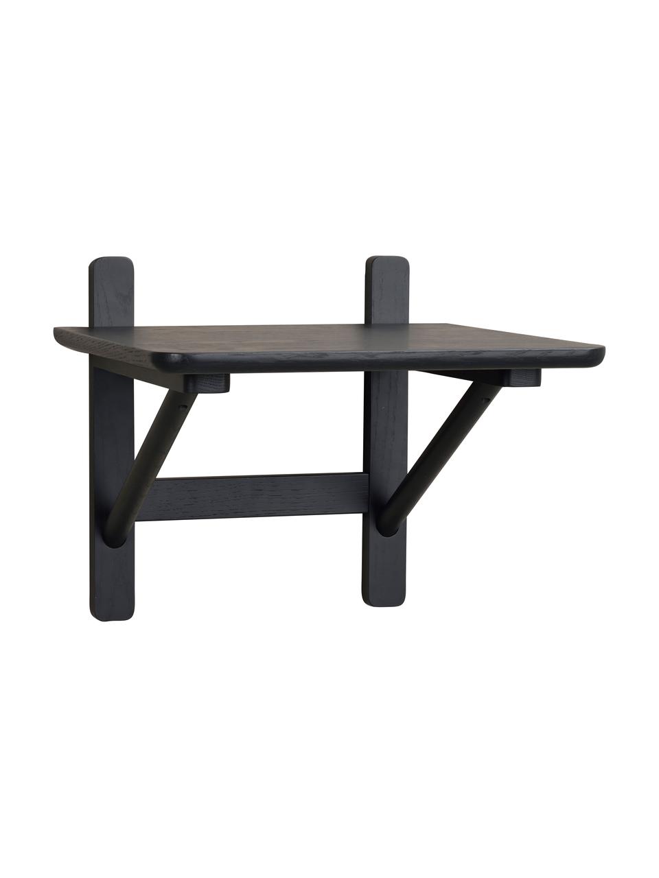 Table de chevet murale bois de chêne Camrose, Noir, larg. 40 x haut. 35 cm