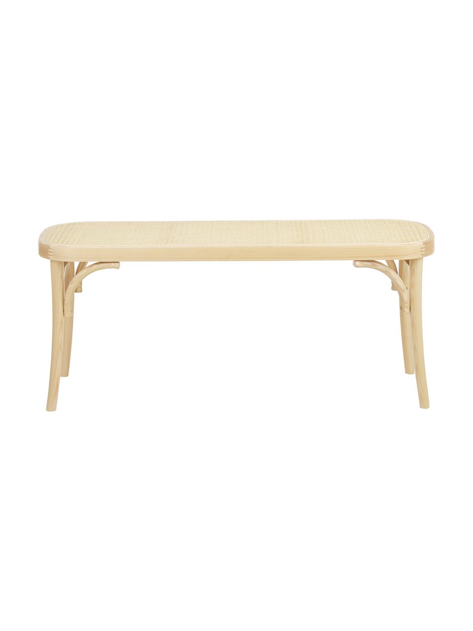 Banco madera con tejido vienés Franz, Asiento: ratán, Estructura: madera de haya maciza, Madera clara, An 110 x Al 47 cm