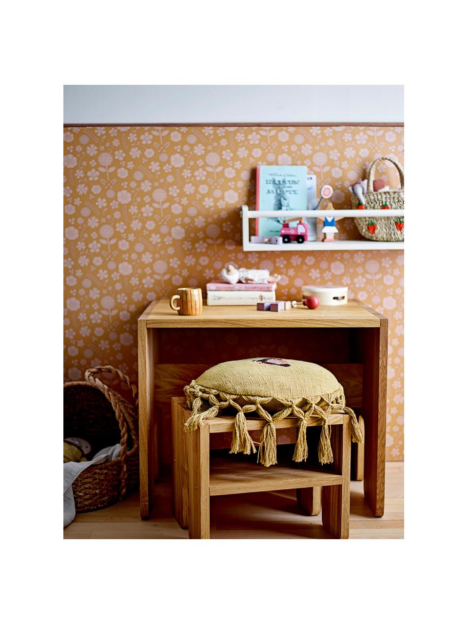 Detská taburetka z dubového dreva Bas, Dubové drevo, Dubové drevo, Š 35 x V 30 cm