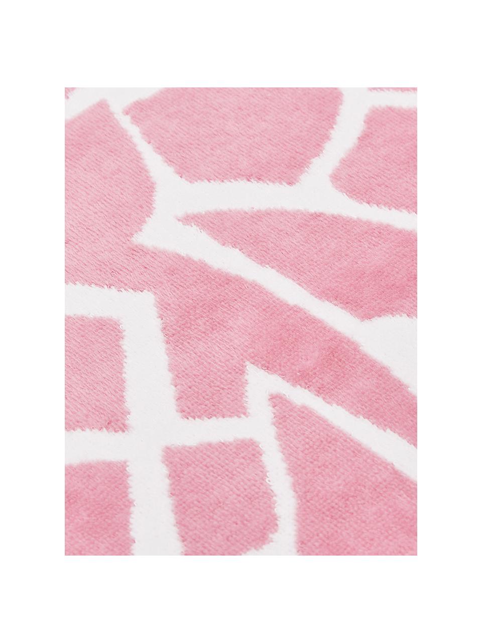 Gestreiftes Strandtuch Asan mit Ananas-Motiv, 100% Baumwolle
leichte Qualität 380 g/m², Pink, Weiss, 80 x 160 cm