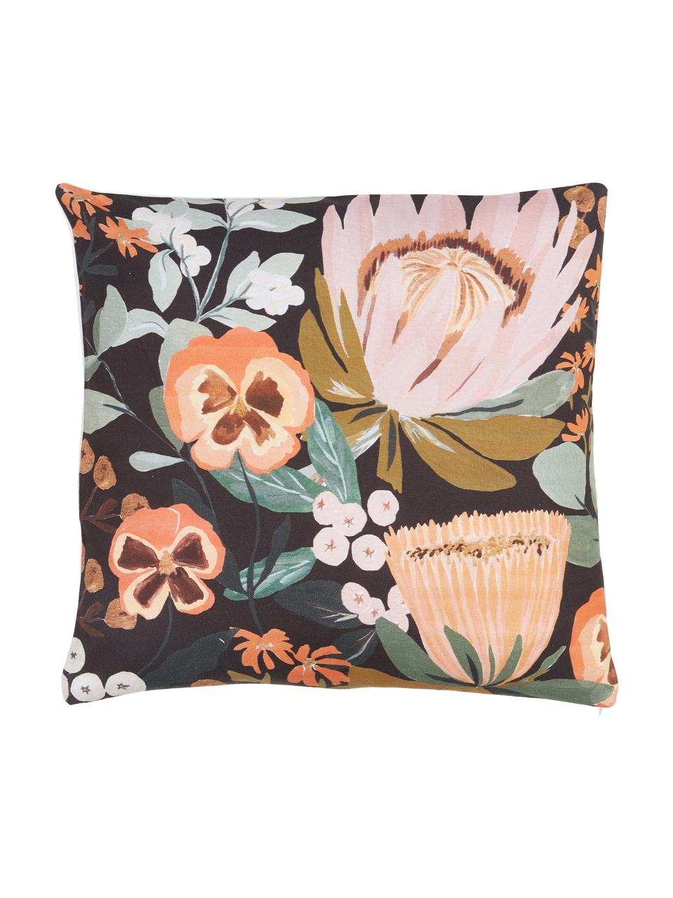 Designový povlak na polštář Candice Grey Big Flowers, 100 % bavlna, s certifikátem GOTS, Více barev, Š 45 cm, D 45 cm