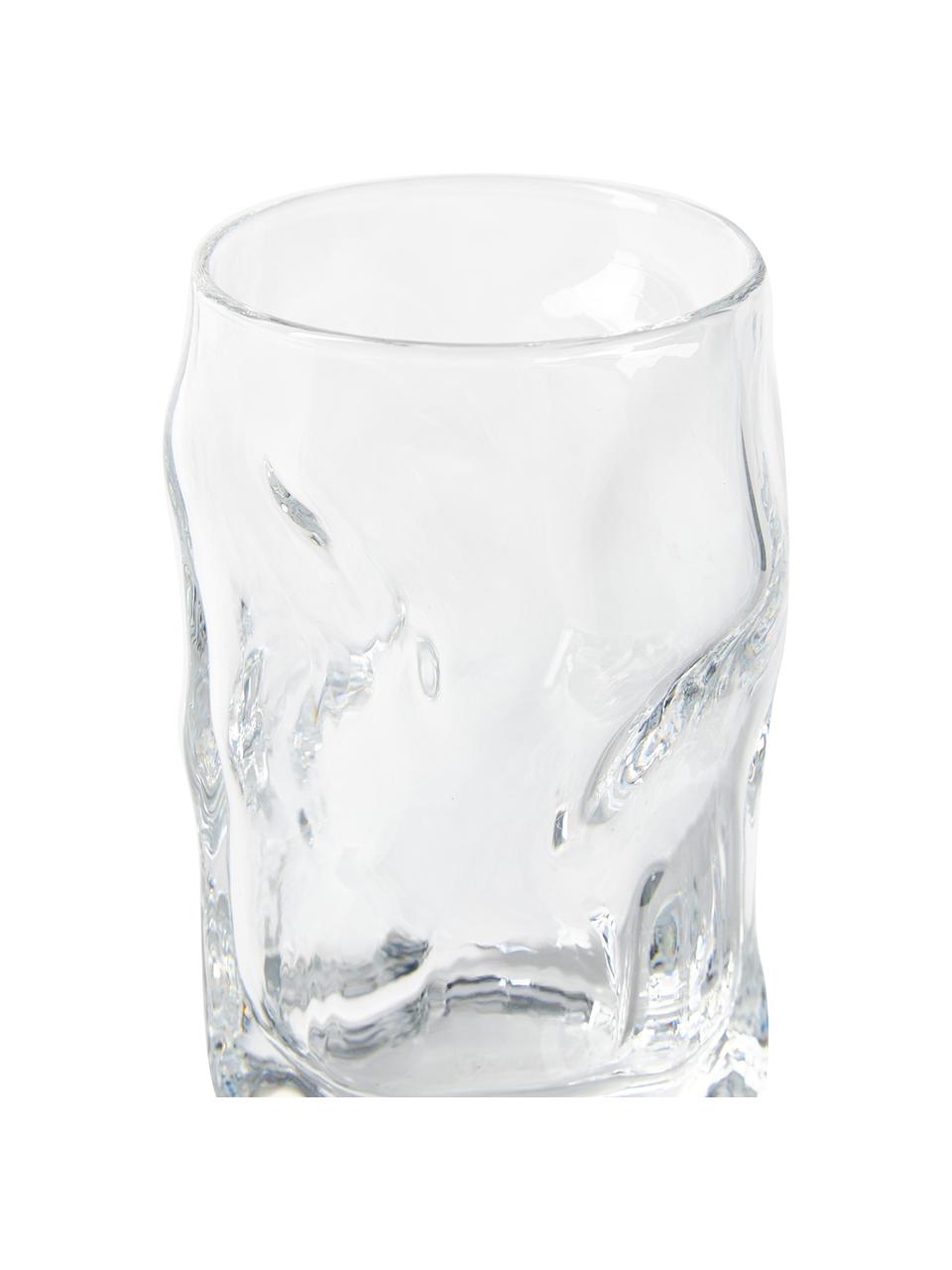 Schnapsgläser Sorgente in organischer Form, 6 Stück, Glas, Transparent, Ø 5 x H 8 cm, 70 ml