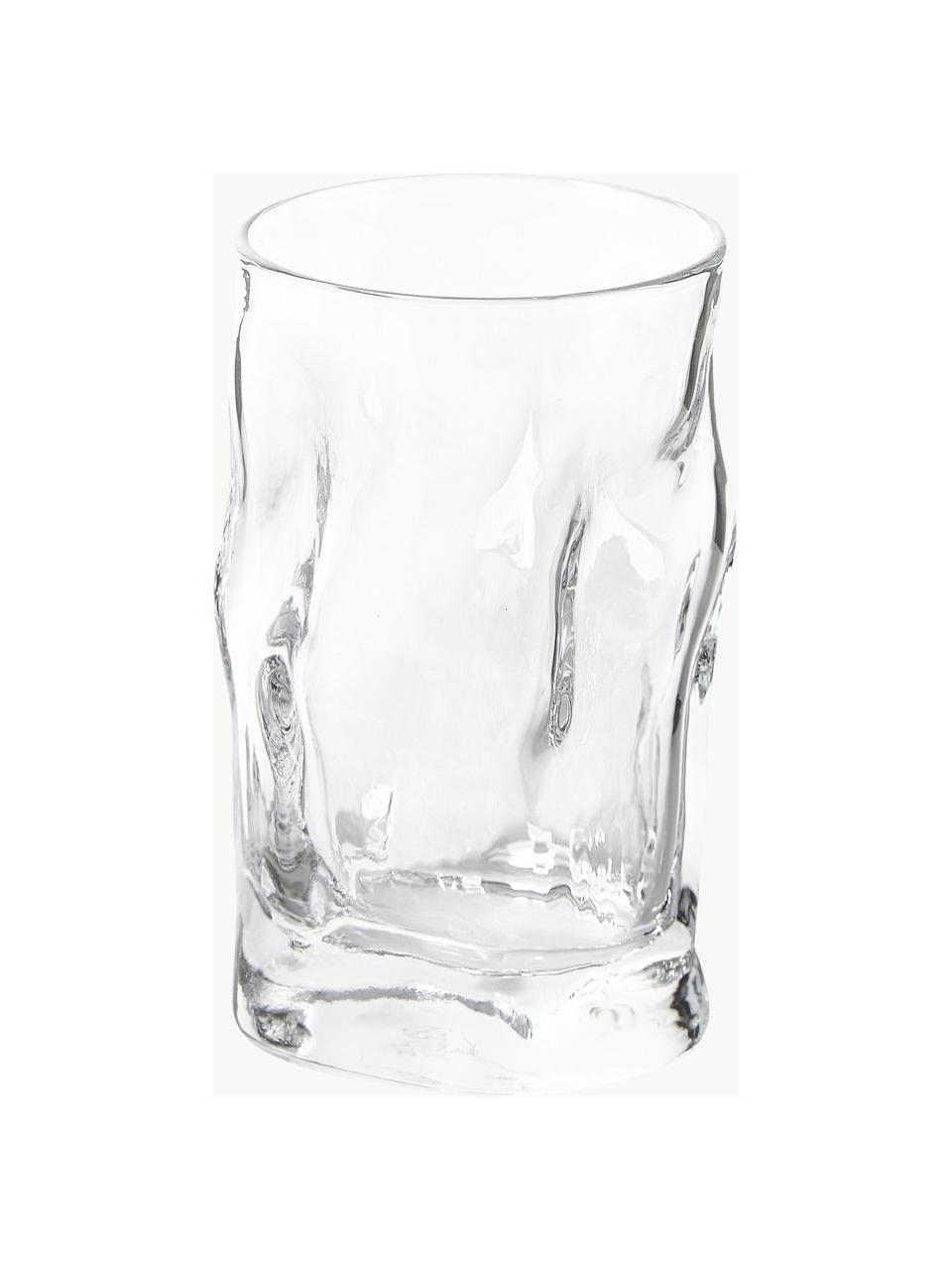 Bicchieri da liquore in forma organica Sorgente 6 pz, Vetro, Trasparente, Ø 5 x Alt. 8 cm, 70 ml