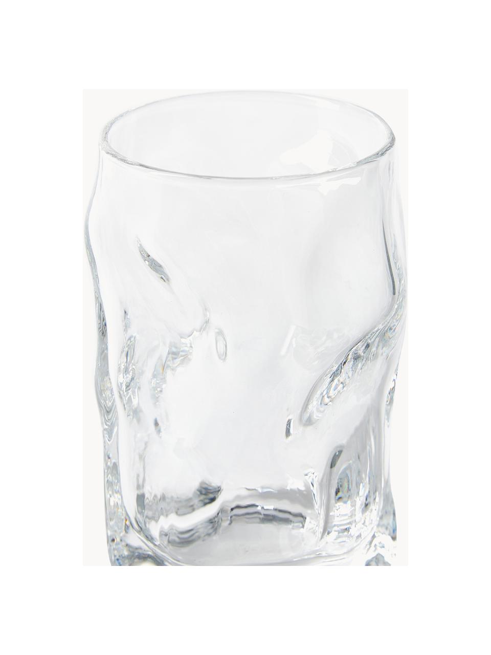 Schnapsgläser Sorgente in organischer Form, 6 Stück, Glas, Transparent, Ø 5 x H 8 cm, 70 ml
