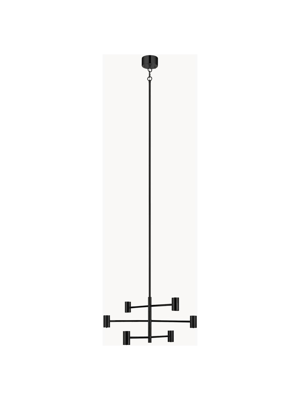 Große Pendelleuchte Capital in Schwarz, Baldachin: Stahl, beschichtet, Schwarz, Ø 63 x H 36 cm