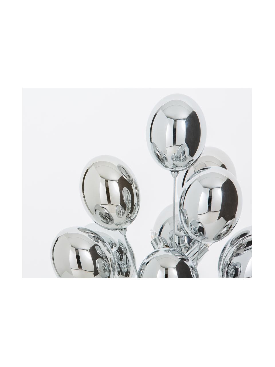 Lampada da tavolo Silver Balloons, Struttura: metallo zincato, Paralume: vetro colorato, Argentato, Ø 36 x Alt. 68 cm