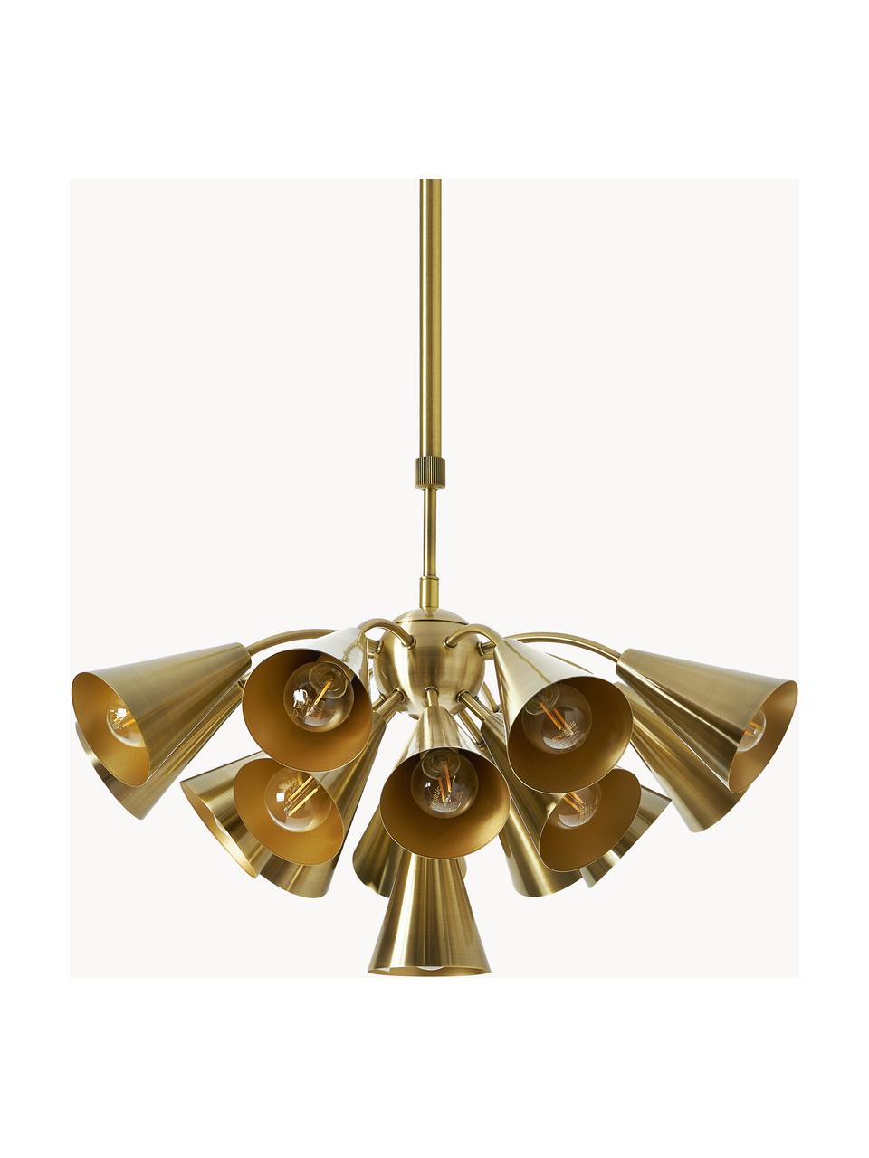 Metalen hanglamp Arturo, Metaal, Goudkleurig, Ø 53 cm