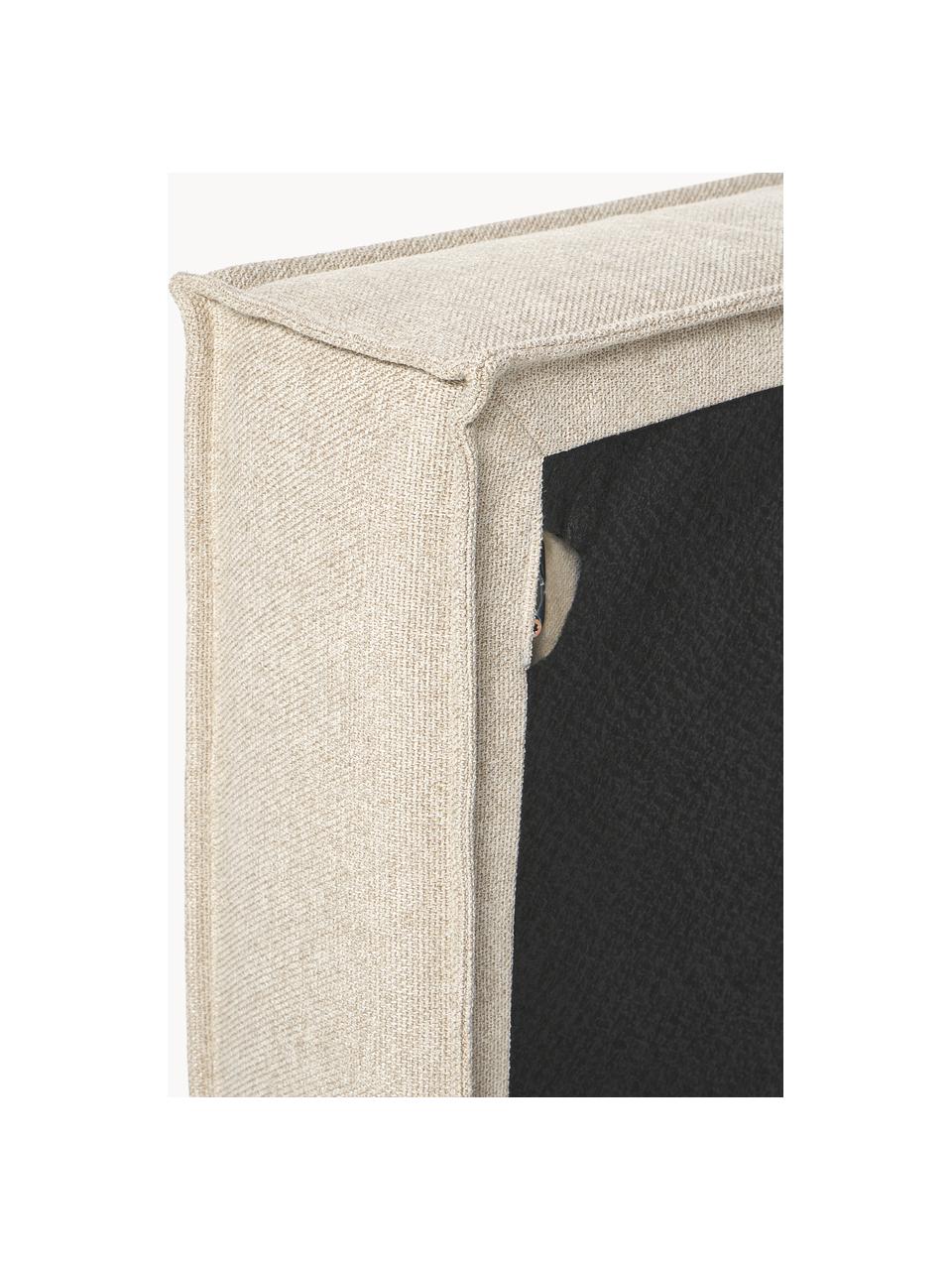 Gestoffeerd hoofdbord Kamila, voor wandmontage, Bekleding: 100% polyester Met 115.00, Frame: grenenhout, MDF Dit produ, Lichtbeige, B 150 cm x H 80 cm