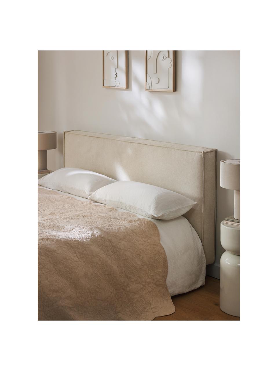 Čalouněné čelo postele Kamila, Světle béžová, Š 150 cm, V 80 cm