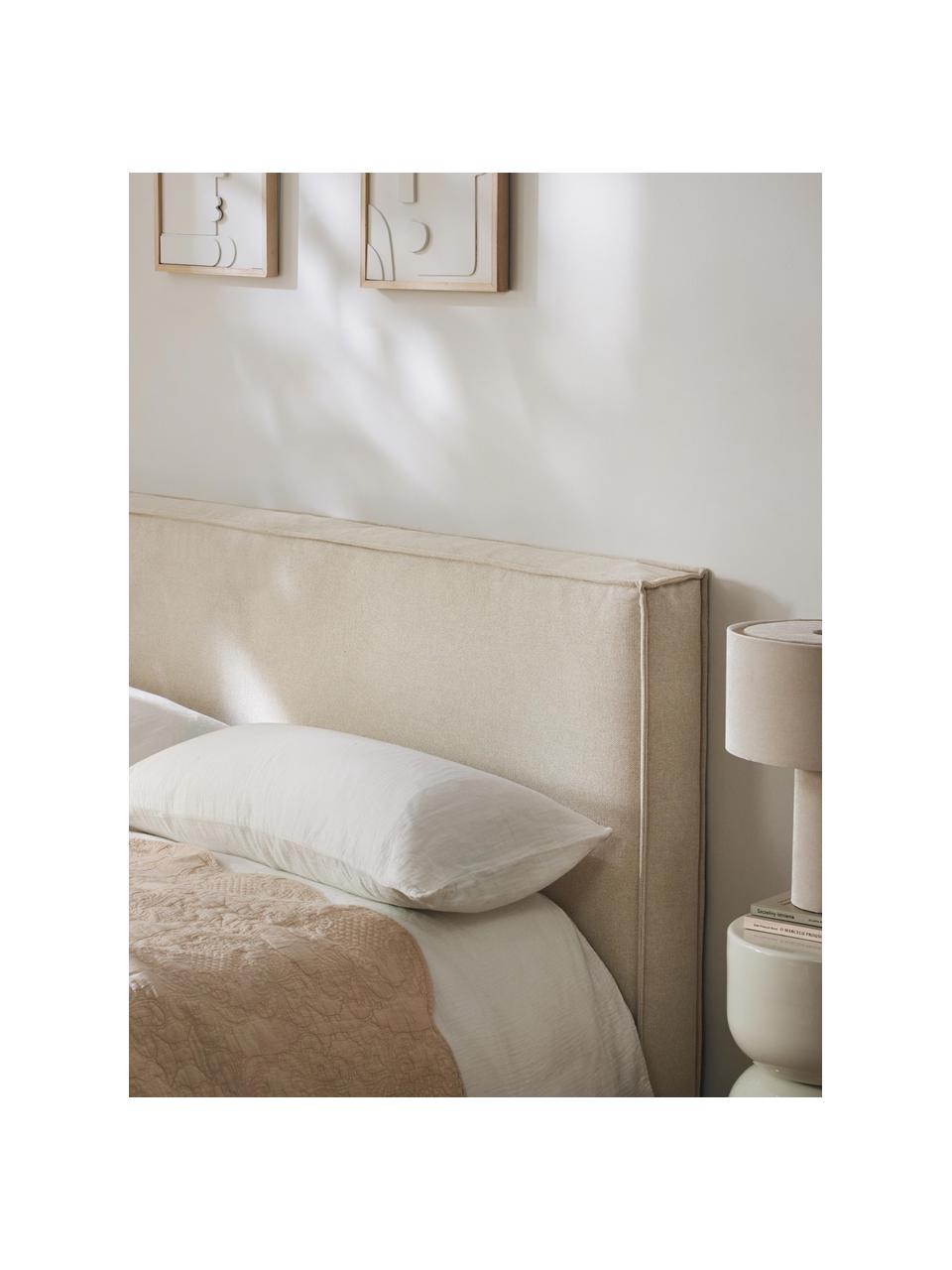 Tête de lit matelassée Kamila, Beige clair, larg. 150 x haut. 80 cm