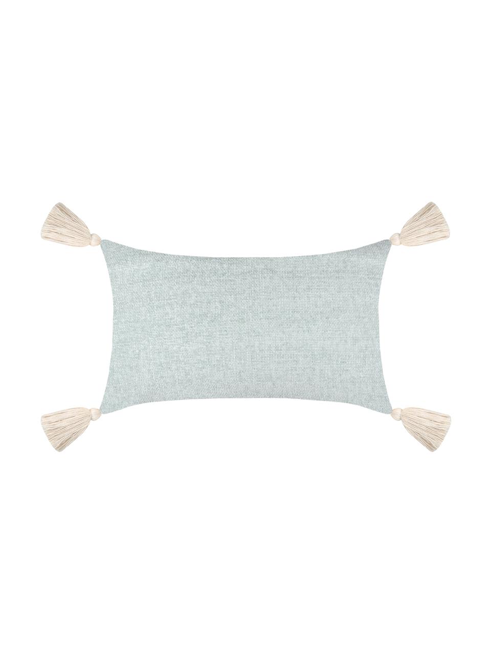 Coussin décoratif rectangulaire Chila, Bleu-gris