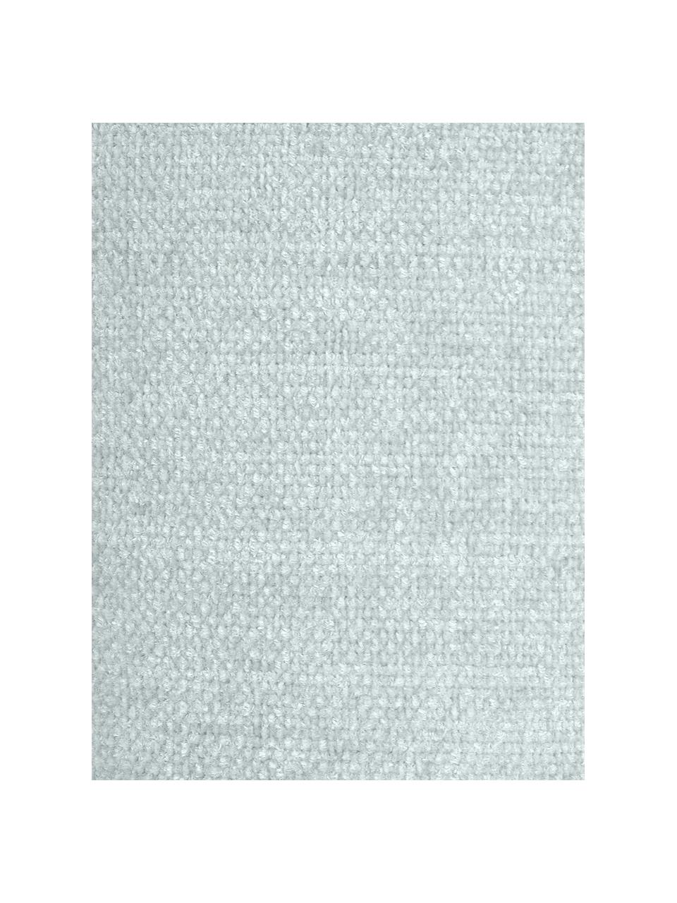 Weiches Chenille-Kissen Chila mit Quasten, mit Inlett, Bezug: 95% Polyester, 5% Baumwol, Blaugrau, 30 x 50 cm