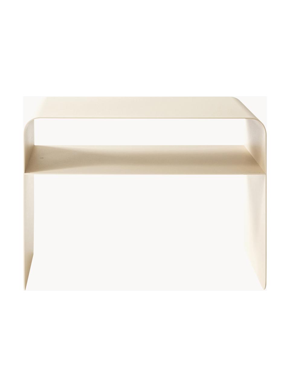 Ručne vyrobený odkladací stolík Cosmo, Oceľový plech, práškový náter, Svetlobéžová, Š 60 x V 40 cm