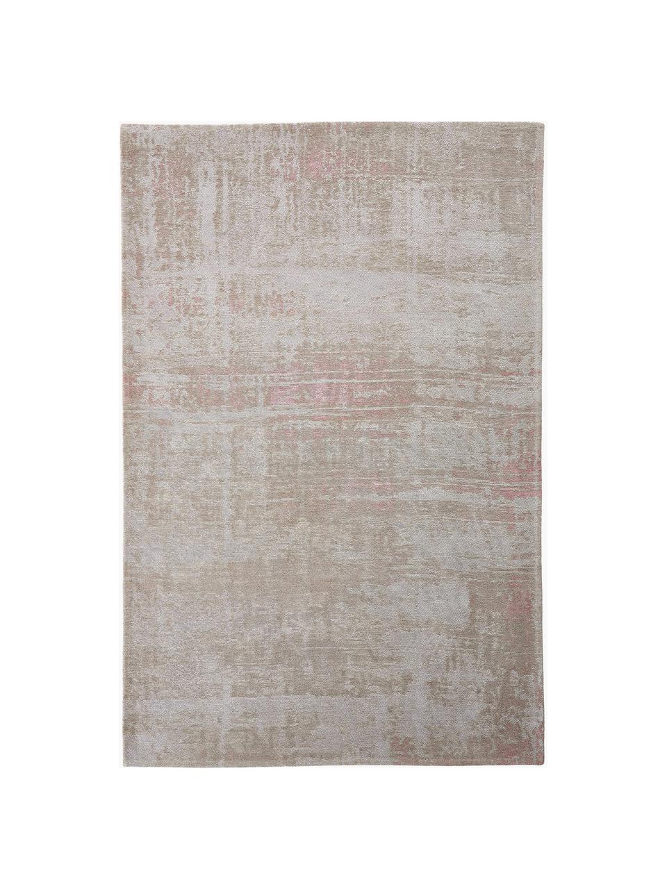 Tapis tissé à plat coton Louisa, Tons gris et beiges, larg. 80 x long. 150 cm (taille XS)