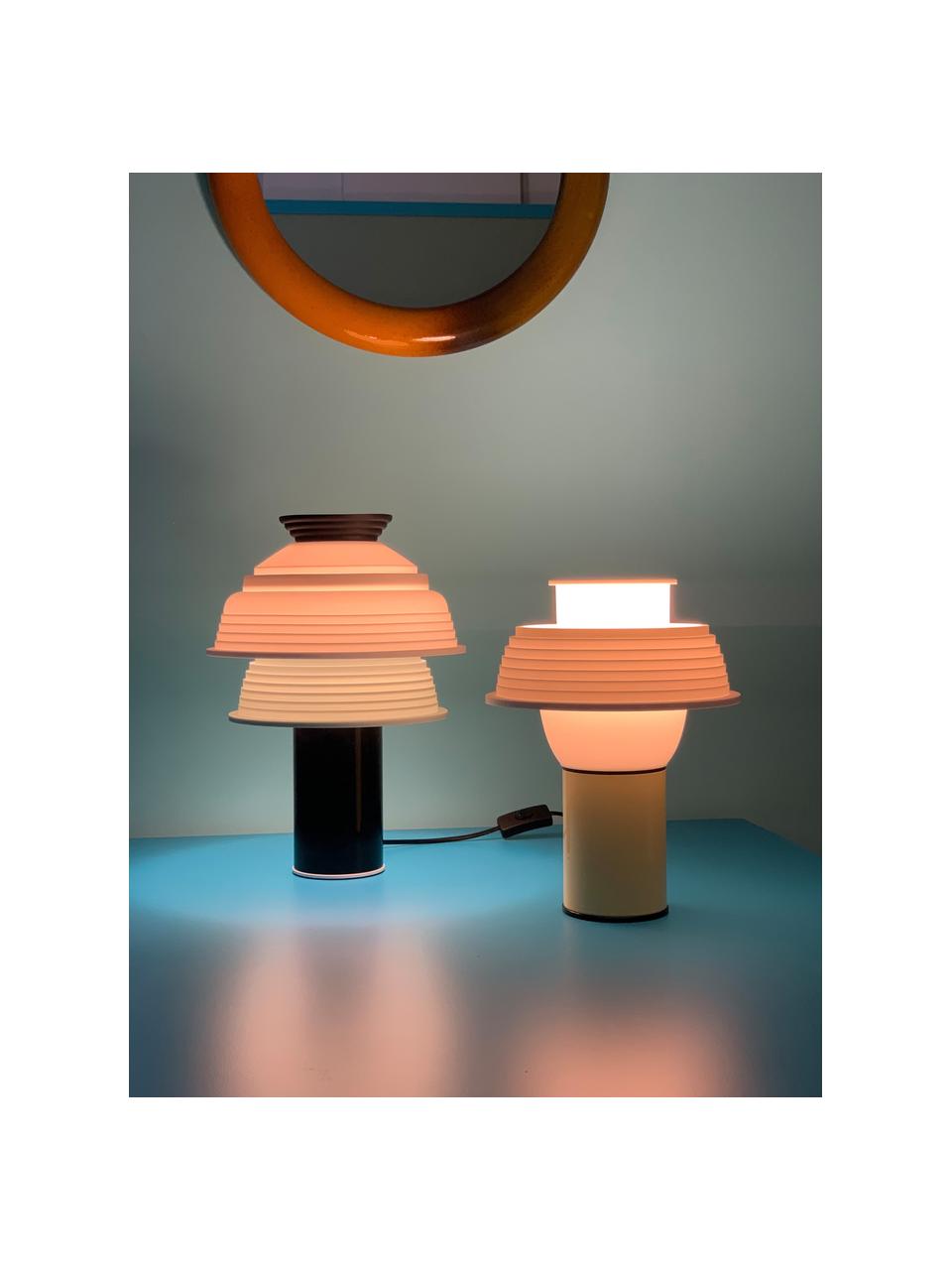 Kleine tafellamp TL2, Lampenkap: silicone, Lichtgeel, wit, zwart, Ø 22 x H 28 cm