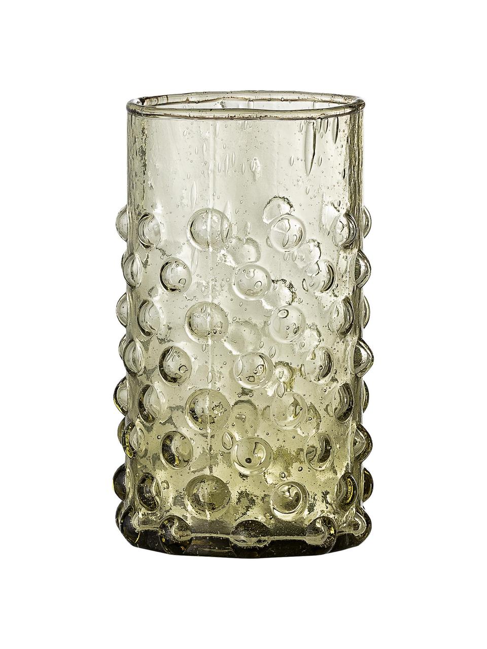 Bicchiere acqua in vetro riciclato Freja 6 pz, Vetro, riciclato, Verde, Ø 7 x Alt. 12 cm, 250 ml