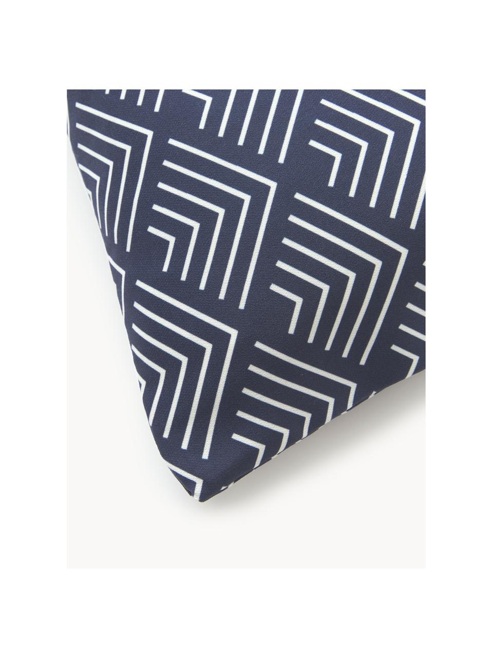 Housse de coussin 40x40 avec motif graphique Milano, 100 % polyacrylique

Le matériau est certifié STANDARD 100 OEKO-TEX®, 2016OKO494, AITEX, Bleu foncé, blanc, larg. 40 x long. 40 cm