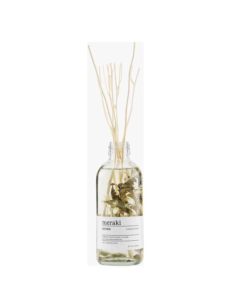 Diffuser Verbena Drizzle (Eisenkraut & Zitronengrass), Flasche: Glas, Eisenkraut & Zitronengrass, Ø 6 x H 26 cm