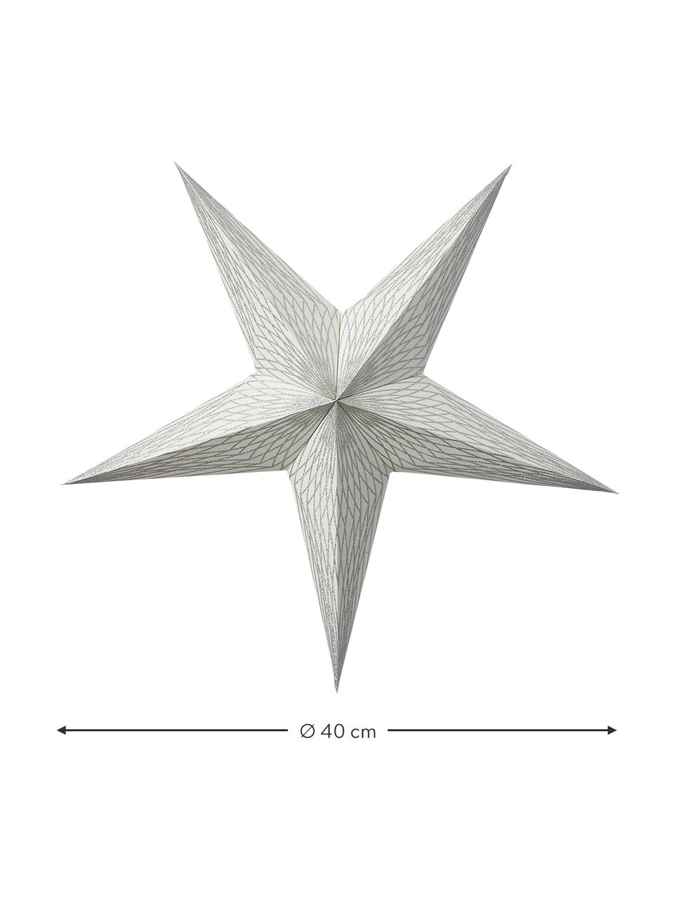 Gwiazda z papieru z możliwością podświetlenia Icilisse, Papier, Odcienie srebrnego, S 40 x W 40 cm