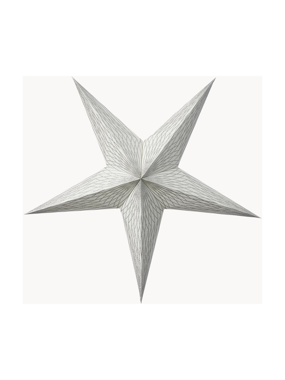 Ručne vyrobená papierová hviezda Icilisse, Papier, Strieborná, Š 40 x V 40 cm